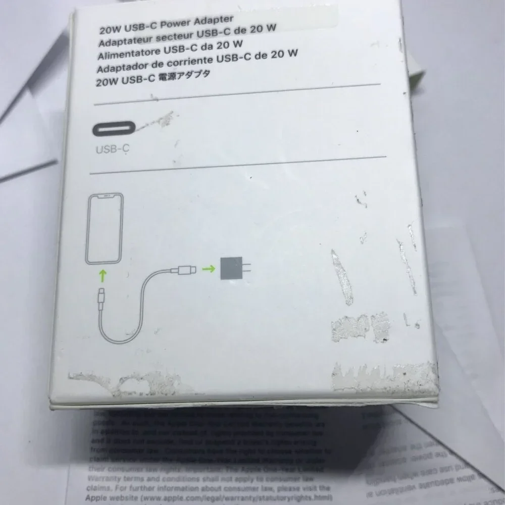 Original Apple USB-C 20W Power Adapter + USB-C Lightning Cable (1m)